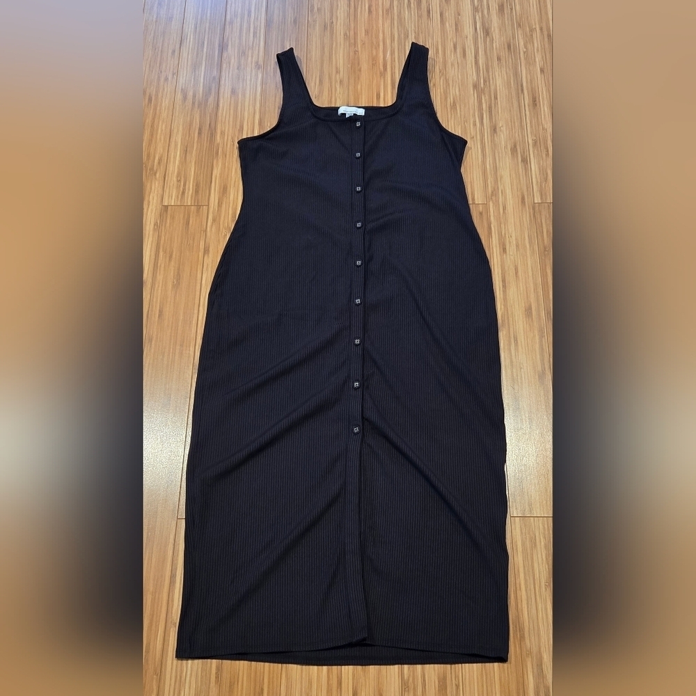 NWOT Fourteenth Place Black Button-Down Dress